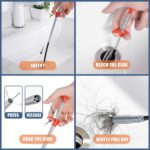 35.5inch Drain Clog Remover(1pcs), 25inch Drain Snake Hair Remover(6pcs) ＆ Clean... - Image 5