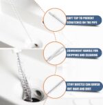 35.5inch Drain Clog Remover(1pcs), 25inch Drain Snake Hair Remover(6pcs) ＆ Clean... - Image 7