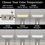 Ultralux Framed 1x4 ft LED Light Panel - CCT Switchable Surface Mount Light with... - Image 4