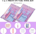 Disposable Nail Supplies Kits,Professional Manicure Press On Nail Tool Kit with ... - Image 3