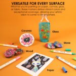 Grabie 72 Colors Acrylic Paint Markers, 36 Pack Dual Tip Soft Brush Acrylic Mark... - Image 10