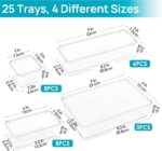 Vtopmart 25 PCS Clear Plastic Drawer Organizers Set, 4-Size Versatile Bathroom a... - Image 4