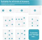 Vtopmart 25 PCS Clear Plastic Drawer Organizers Set, 4-Size Versatile Bathroom a... - Image 8