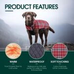Kuoser Waterproof Dog Coat, Reversible Dog Jacket for Medium Dogs, Adjustable Du... - Image 4