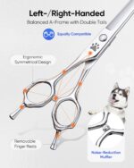 ULG Curved Dog Shears for Grooming, 7 Inch Professional Curved Dog Grooming Scis... - Image 6