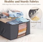 Lifewit 6 Pack Clothes Storage Bins with Lids, Foldable Blanket Storage Bags wit... - Image 4