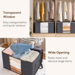Lifewit 6 Pack Clothes Storage Bins with Lids, Foldable Blanket Storage Bags wit... - Image 6