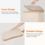 Lifewit 100L Laundry Basket with Lid, Clothes Hampers for Laundry with Bamboo Ha... - Image 7