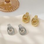 SHERLOVE Trendy Gold Plated Knot Earrings for Women Chunky Statement Drop Dangle... - Image 7