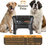 Neater Feeder Deluxe Mess-Proof Elevated Dog Bowls for Large Dogs (40+ lbs), 2 H... - Image 5