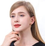ToHeart 14k Gold Hoop Earrings for Womens Rectangle Hoop Earrings Gold Plated Sm... - Image 6