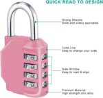 ZHEGE Combination Lock, 4 Digit Combination Padlock Outdoor, School Lock, Gym Lo... - Image 4
