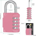ZHEGE Combination Lock, 4 Digit Combination Padlock Outdoor, School Lock, Gym Lo... - Image 5