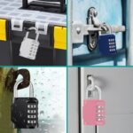 ZHEGE Combination Lock, 4 Digit Combination Padlock Outdoor, School Lock, Gym Lo... - Image 6