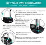ZHEGE Combination Lock, 4 Digit Combination Padlock Outdoor, School Lock, Gym Lo... - Image 7