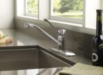 Moen Chateau Chrome One-Handle Low Arc Kitchen Faucet for 3-Hole Sinks, 7425 - Image 3