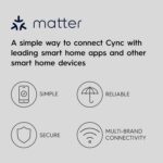 Cync GE A19 LED Smart Light Bulbs, Room Decor Aesthetic Bluetooth and WiFi Color... - Image 4