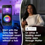 Cync GE A19 LED Smart Light Bulbs, Room Decor Aesthetic Bluetooth and WiFi Color... - Image 8