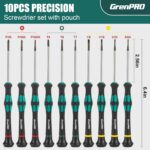 GRENPRO 10-Piece Precision Screwdriver Set, Magnetic Small Screwdrivers with Phi... - Image 7