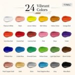 TMOL Acrylic Paint Set, 24 Colors (2 oz/Bottle) with 12 Art Brushes, Art Supplie... - Image 3