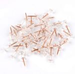 Push Pins 600 Count, Standard Rose Gold Pins Clear Thumb Tacks Steel Point and C... - Image 4
