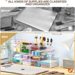 caktraie Makeup Organizer Storage With 16 Drawers, 4 Pcs Desktop Office Supplies... - Image 6