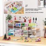 caktraie Makeup Organizer Storage With 16 Drawers, 4 Pcs Desktop Office Supplies... - Image 7