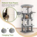 Globlazer Corner Cat Tree Tower for Indoor Cats, 51in Multi-Level Cat Condo Towe... - Image 7