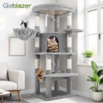 Globlazer Corner Cat Tree Tower for Indoor Cats, 51in Multi-Level Cat Condo Towe... - Image 9