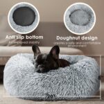 Hoewina Dog & Cat Bed for Indoor Cats, 20in Calming Donut Bed for Puppy and Kitt... - Image 4