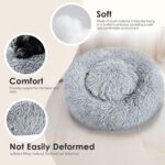 Hoewina Dog & Cat Bed for Indoor Cats, 20in Calming Donut Bed for Puppy and Kitt... - Image 6