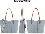 Montana West Tote Bags for Women Top Handle Satchel Purses - Image 5