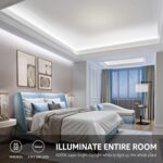 Lepro LED Strip Light White, 16.4ft Dimmable Vanity Lights, 6000K Super Bright L... - Image 4