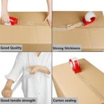 2-Pack Clear Packing Tape with Dispenser-2.7mil x 1.88" x 55Y Heavy Duty Packing... - Image 4