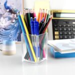 20 Pack Clear Acrylic Pen Holders, Pencil Cups and Makeup Brush Organizers : Dur... - Image 3