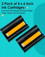 Compatible with Liene Amber M100/M200/M110/M210 4" x 6" Photo Printer 2 Ink Cart... - Image 3