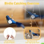 Automatic Cheese-Shaped Interactive Cat Toy – Flying Bird, 6-Hole Mole & Rotatin... - Image 5