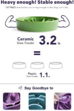 LE TAUCI Slow Feeder Dog Bowls Ceramic, 1.5 Cups Dog Food Bowl, Puppy Slow Feede... - Image 5