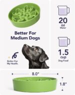 LE TAUCI Slow Feeder Dog Bowls Ceramic, 1.5 Cups Dog Food Bowl, Puppy Slow Feede... - Image 6