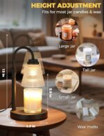 Candle Warmer Lamp with Timer Dimmer, Birthday Gifts for Mom Women Friend Sister... - Image 6