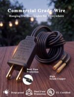Abeja 50FT G40 Globe String Lights, Outdoor Patio String Lights with 53 Edison G... - Image 5