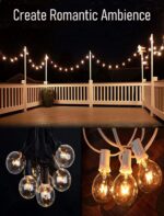 Abeja 50FT G40 Globe String Lights, Outdoor Patio String Lights with 53 Edison G... - Image 9