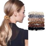 6pcs Elegant French satin headband versatile basic hair rope hair accessory rubb... - Image 6