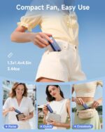 SWEETFULL Portable Handheld Mini Fan with LED Display, 3-in-1 Personal Foldable ... - Image 5
