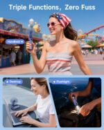 SWEETFULL Portable Handheld Mini Fan with LED Display, 3-in-1 Personal Foldable ... - Image 6