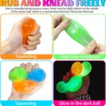 4Pcs Glow in The Dark Sensory Balls, Upgraded Glowing Sticky Balls Stick to The ... - Image 5