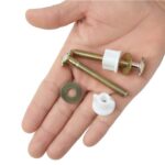 2Pcs Toilet Seat Screws, Steel Toilet Seat Hinge Bolts and Nuts, Heavy Duty Toil... - Image 3