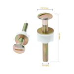 2Pcs Toilet Seat Screws, Steel Toilet Seat Hinge Bolts and Nuts, Heavy Duty Toil... - Image 4