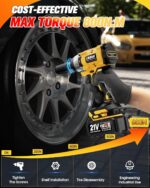 Urjoai Cordless Impact Wrench - 590Ft-lbs (800N.m) Brushless 1/2 inch, 3300RPM H... - Image 4