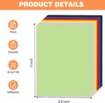 Cardstock 8.5 X 11, 40 Sheets 10 Colors Card Stock, 75lb/ 200gsm Copy Paper, Car... - Image 3